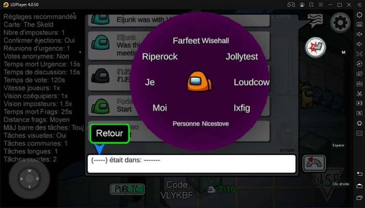 Saisie des mots