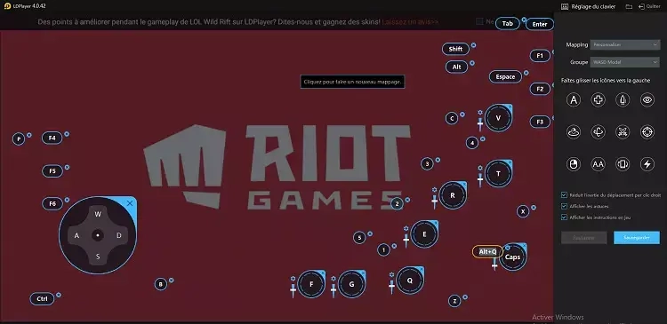 Mode WASD pour Contrôler