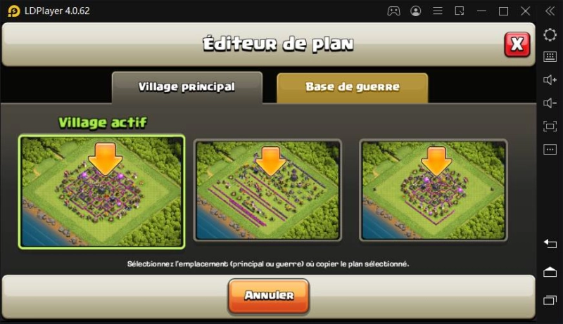 Construire une base sur le coté de la carte sur Clash of Clans