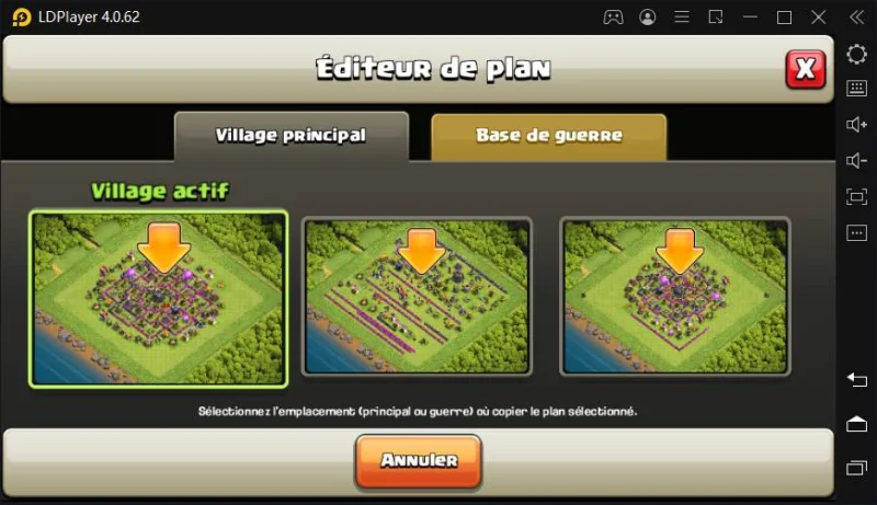 Construire une base sur le coté de la carte sur Clash of Clans