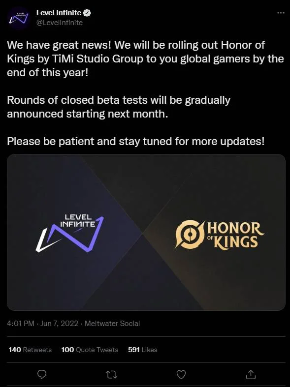 Honor of Kings, lun des jeux mobiles les plus rentables de tous les temps, est sorti dans le monde entier&nbsp;!