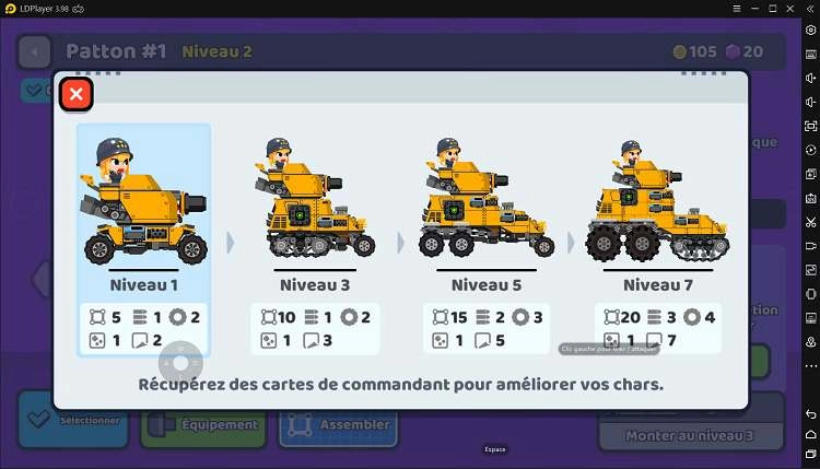 Mettre à niveau les équipements