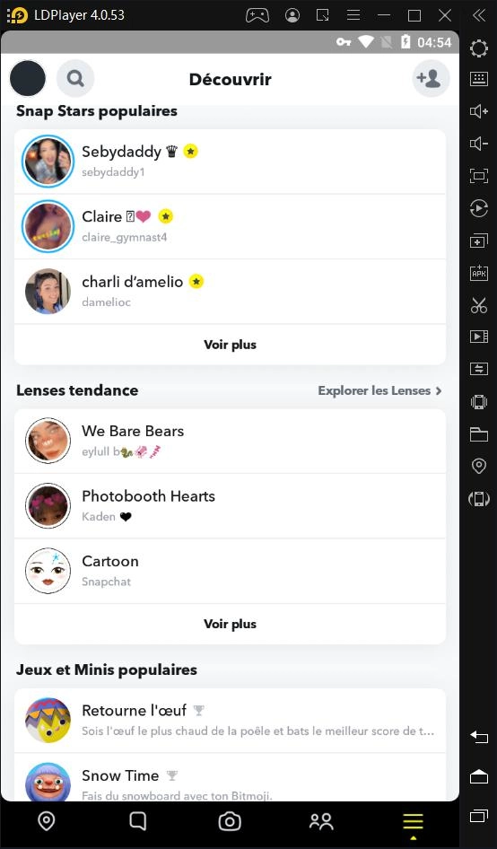 Snapchat sur PC