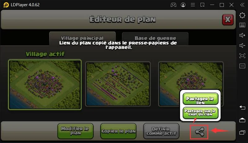 Construire une base sur le coté de la carte sur Clash of Clans