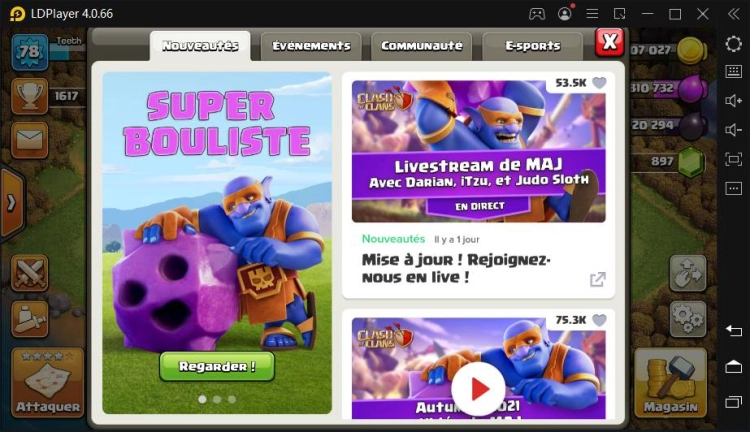 Mise à jour Clans of Clans