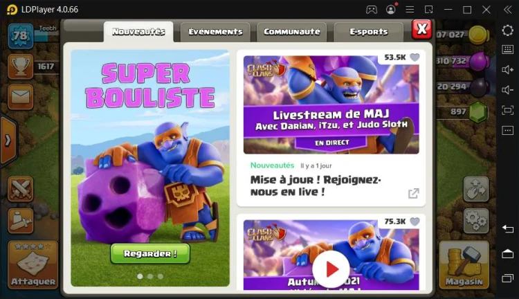 Mise à jour Clans of Clans