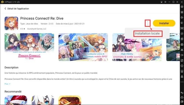 Installer Princess Connect Re Dive sur PC