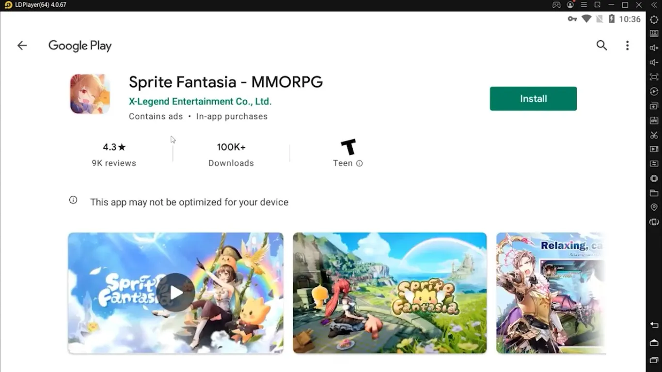 install sprite fantasia di pc dengan emulator ldplayer