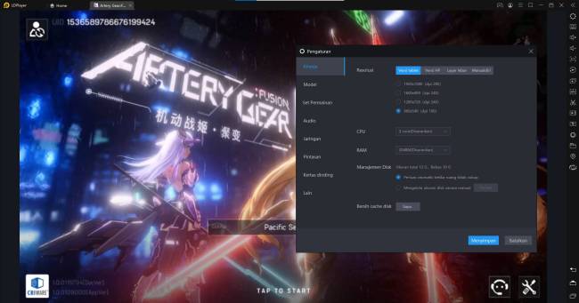 Hal unfaedah diawal game artery gear fusion