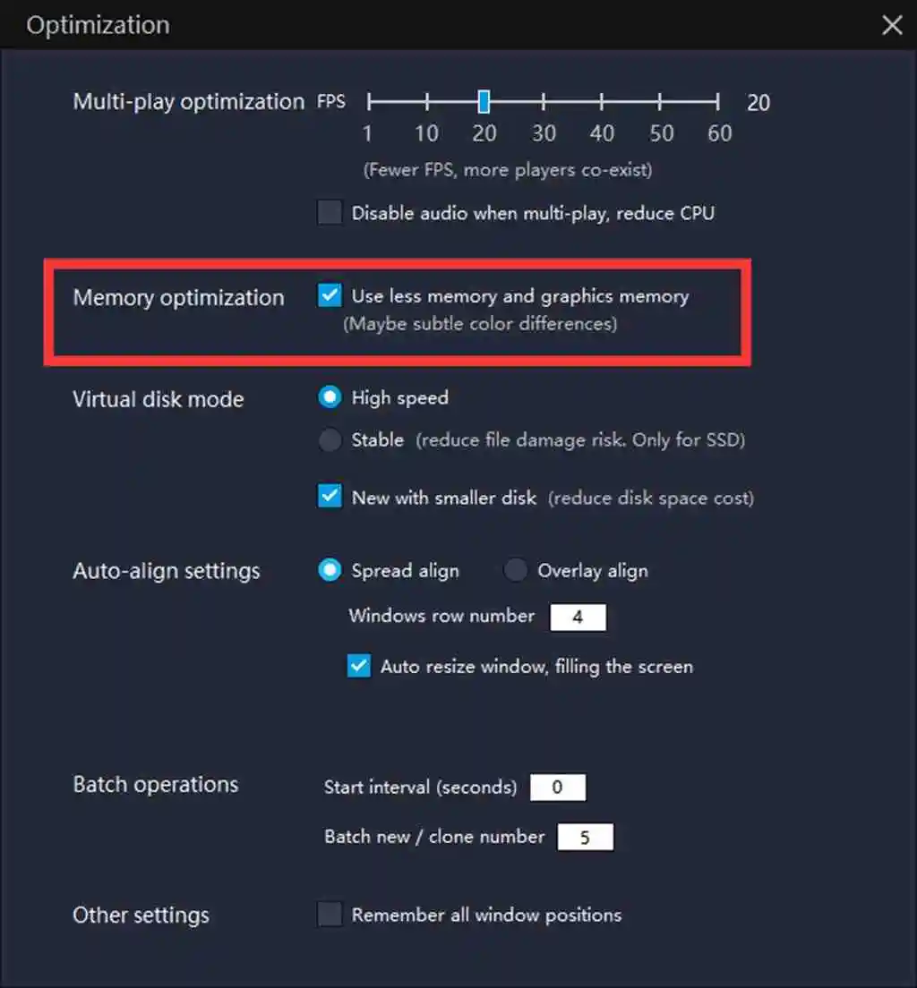 Pengaturan FPS / Grafik Tinggi untuk Game Android Emulator