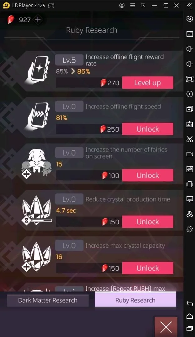 ruby research di game valkyrie rush