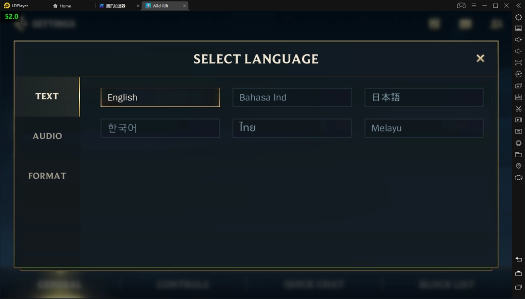 Cara League of Legends: Wild Rift mengganti bahasa di LDPlayer