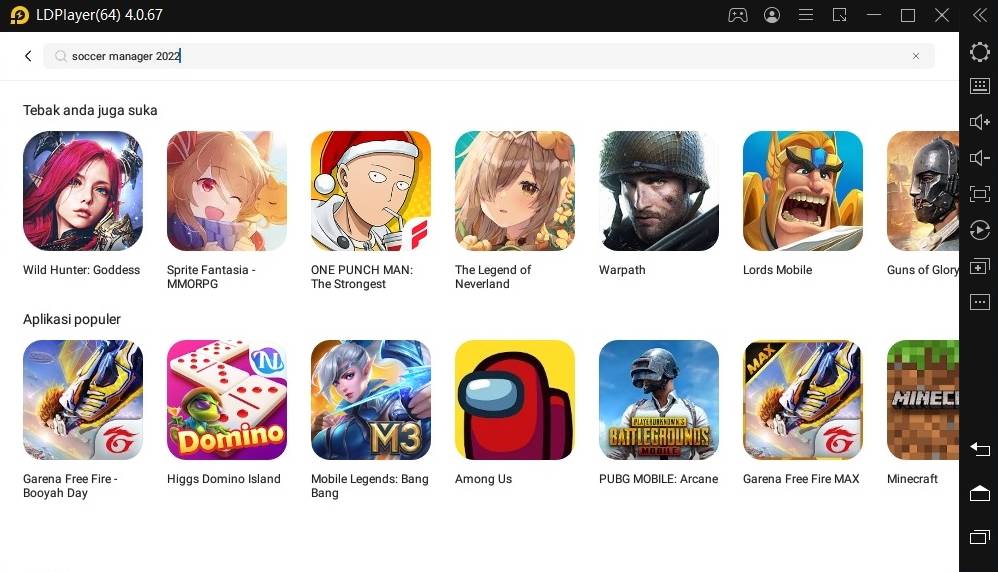 main soccer manager di ldplayer