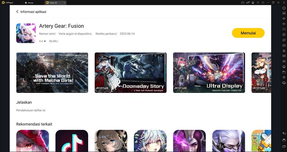 main Artery Gear: Fusion di pc pakai emulator ldplayer