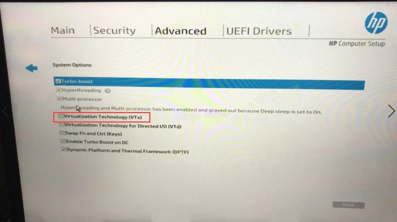 Aktifkan Teknologi Virtualisasi (VT) di desktop dan laptop HP