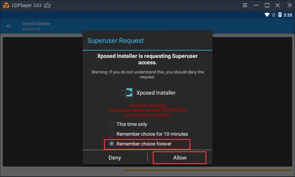 Siapkan Xposed Installer di LDPlayer Anda