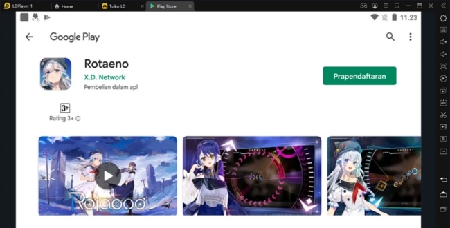 lakukan preregister game rotaeno di emulator ldplayer sekarang juga