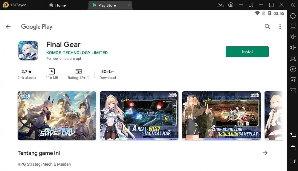 Install Final Gear di LDPlayer