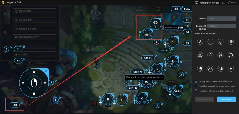 League of Legends: Wild Rift - Operasi tombol terperinci LDPlayer