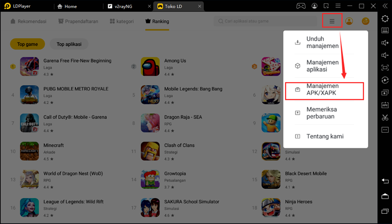 Cara menginstal XAPK pada LDPlayer