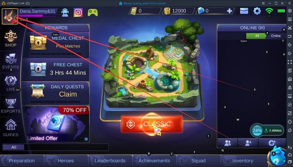 Bagaimana penghubung rekening di Mobile Legends:Bang Ba