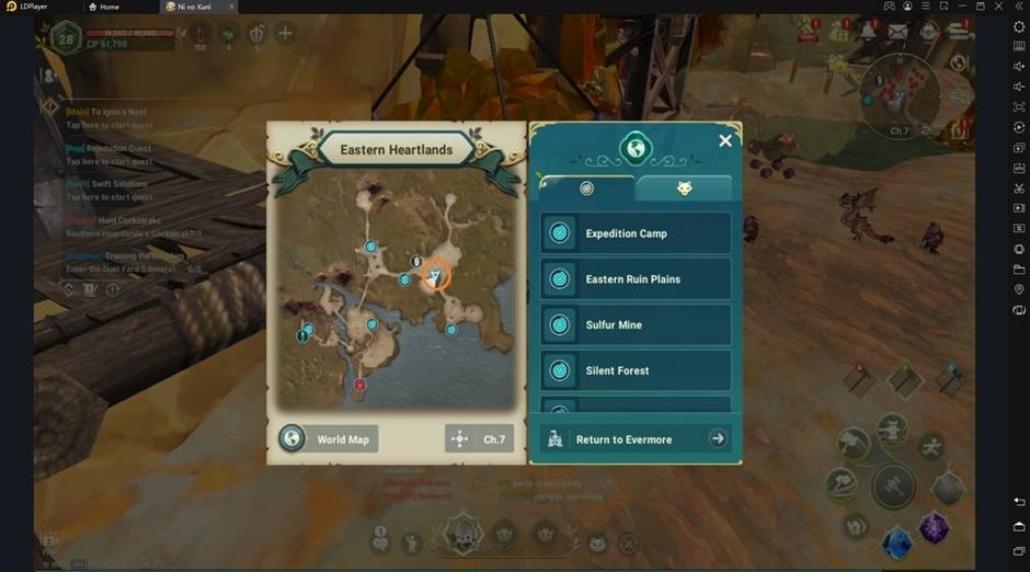 Cara Menemukan Peti Harta Karun di Ni No Kuni: Cross Worlds Wilayah Eastern Heartlands - Bisa untuk Upgrade Armor!