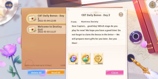 destiny girl tahap cbt