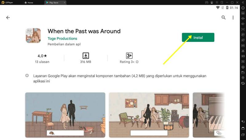 download dan install when the past was around di pc emulator ldplayer