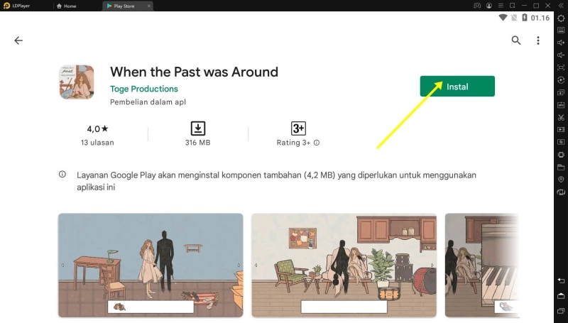 download dan install when the past was around di pc emulator ldplayer