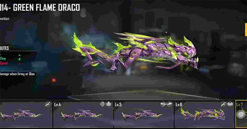 Free Fire: Bagaimana cara mendapatkan skin Gun Green Flame Draco M1014 terbaru?