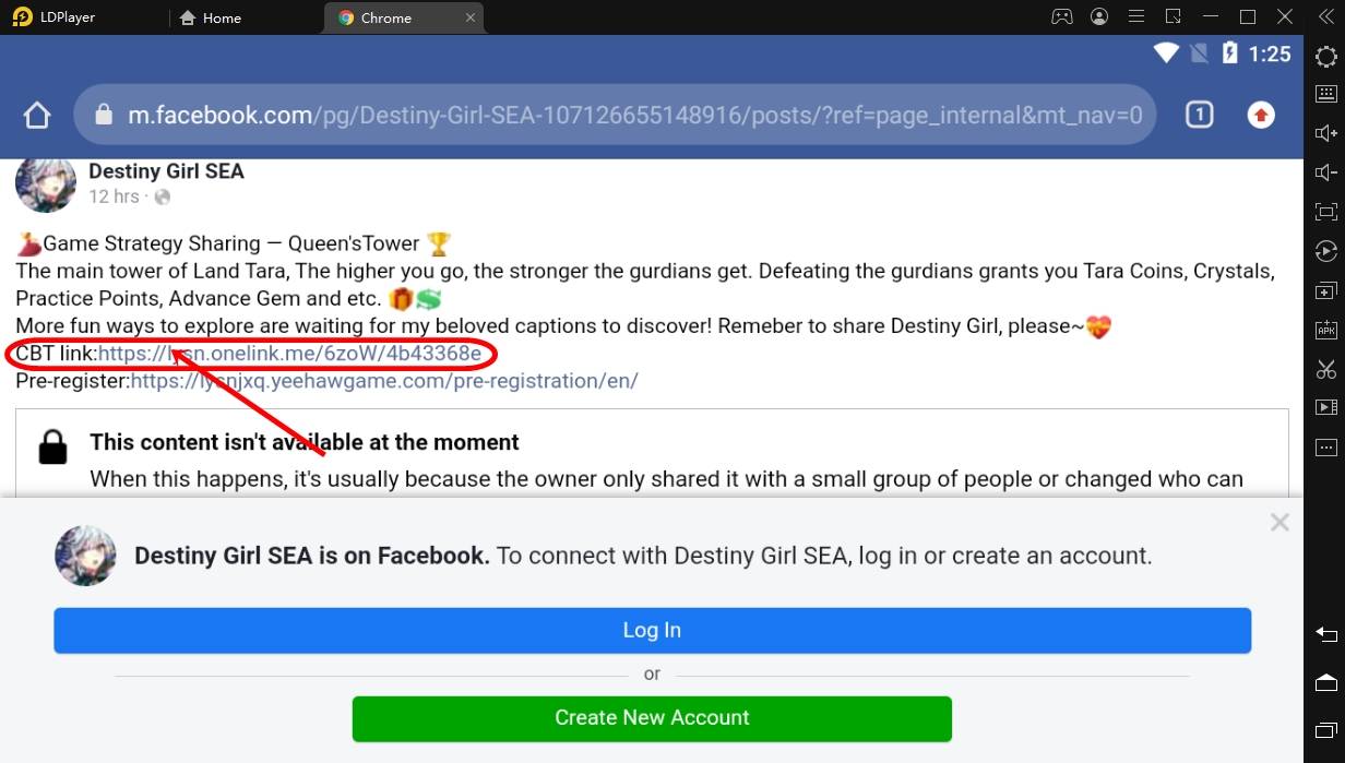 facebook cara main game destiny girl tahap cbt