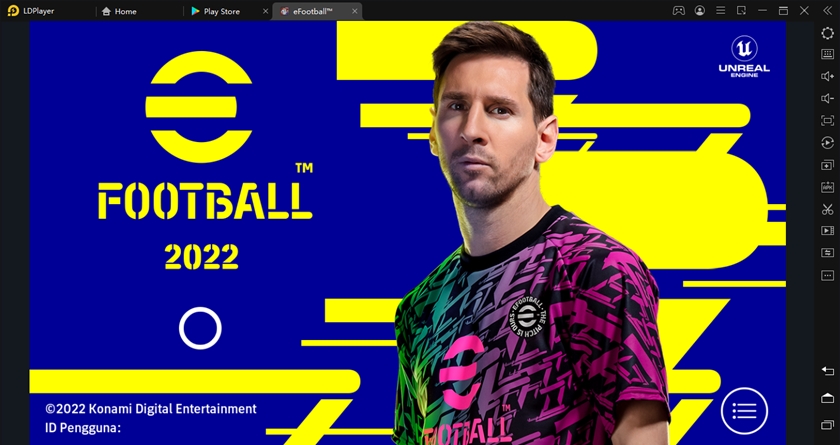 cara main download install efootball 2022 pc emulator ldplayer