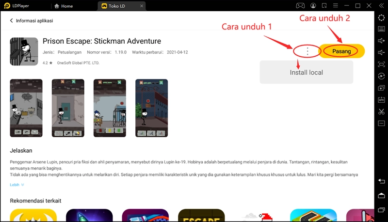 Cara Unduh dan Mainkan Prison Escape: Stickman Adventure di PC
