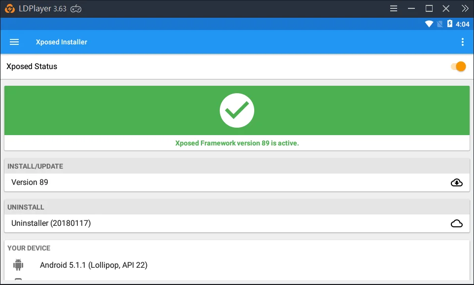 Siapkan Xposed Installer di LDPlayer Anda