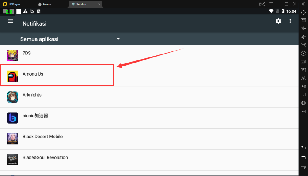 Matikan notifikasi pada LDPlayer Anda untuk mengurangi penggunaan CPU