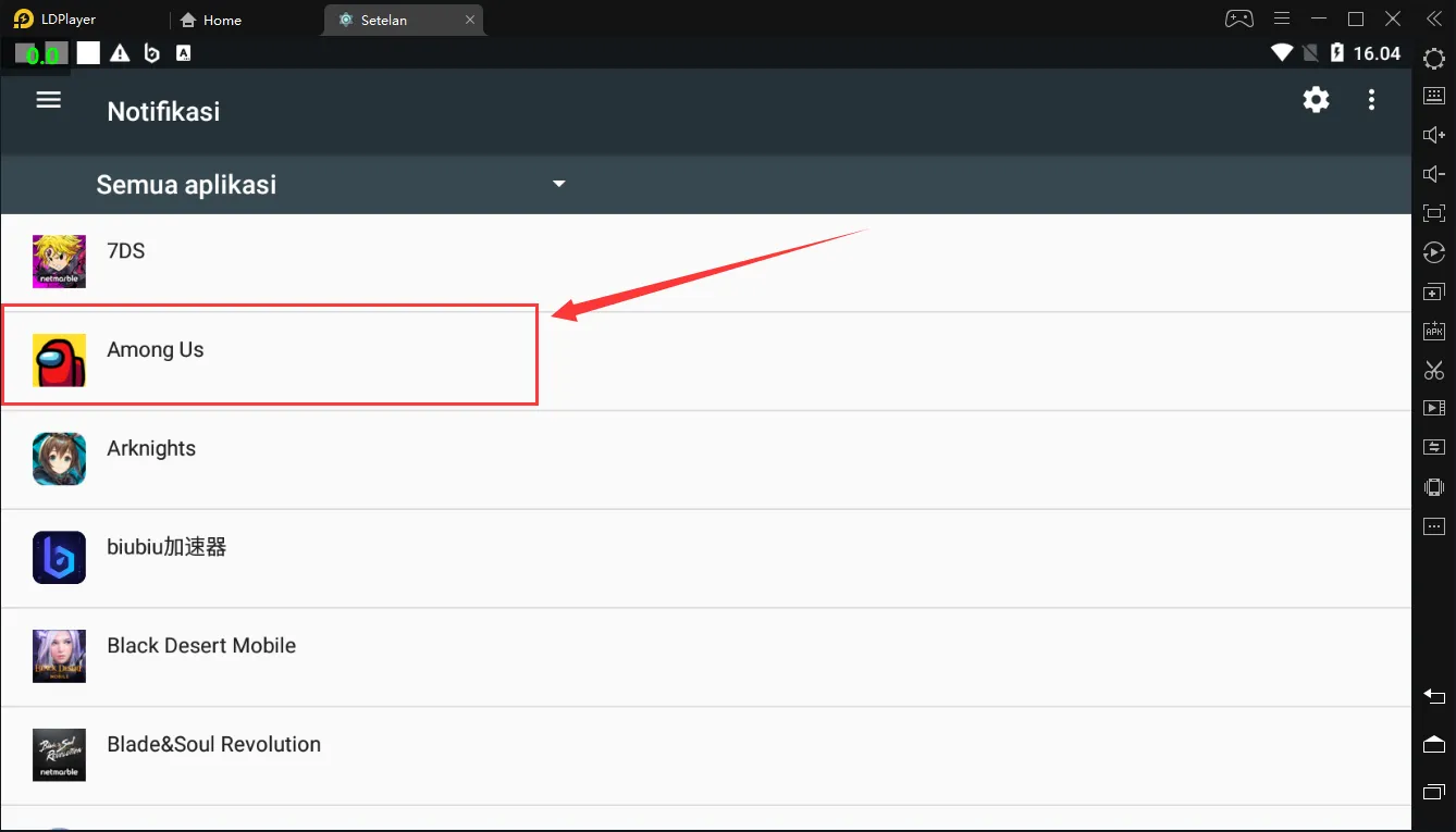Matikan notifikasi pada LDPlayer Anda untuk mengurangi penggunaan CPU
