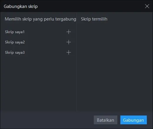 Operasi yang dapat dilakukan dengan menggabungkan skrip | Tips pengaturan