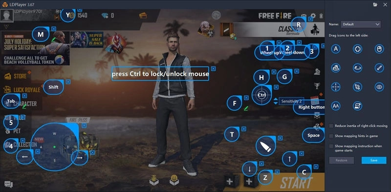 Bermain Free Fire dengan bagus di PC-LDPlayer