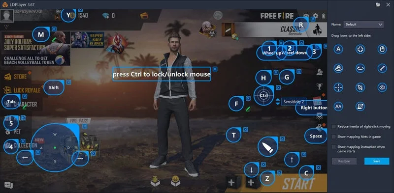 Bermain Free Fire dengan bagus di PC-LDPlayer