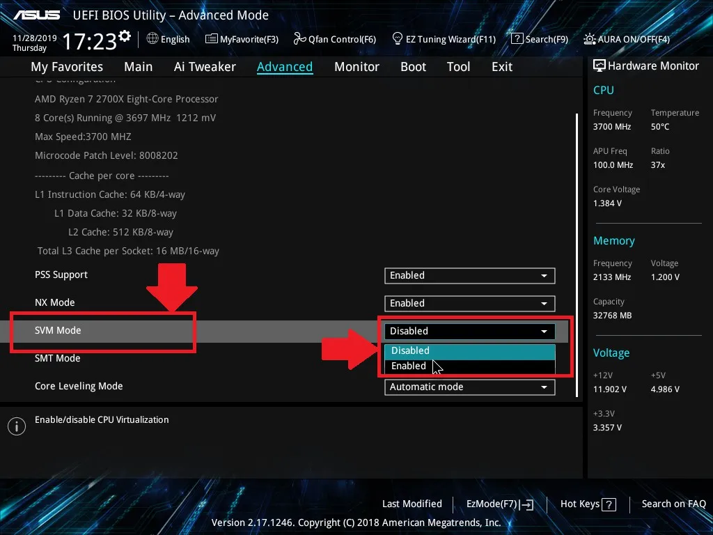 Aktifkan Teknologi Virtualisasi (VT) di desktop dan laptop ASUS