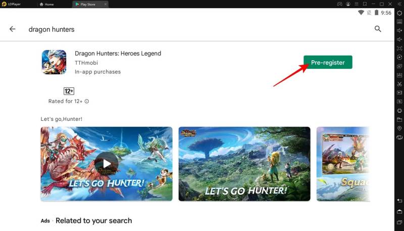preregister game dragon hunters di ldplayer