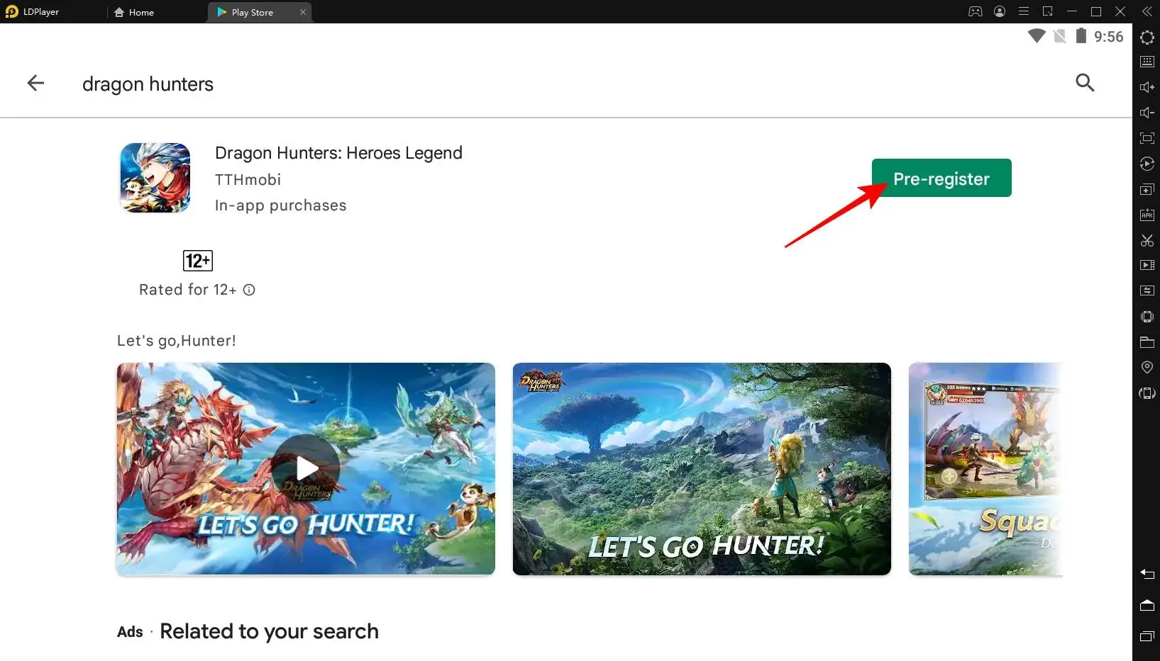 preregister game dragon hunters di ldplayer