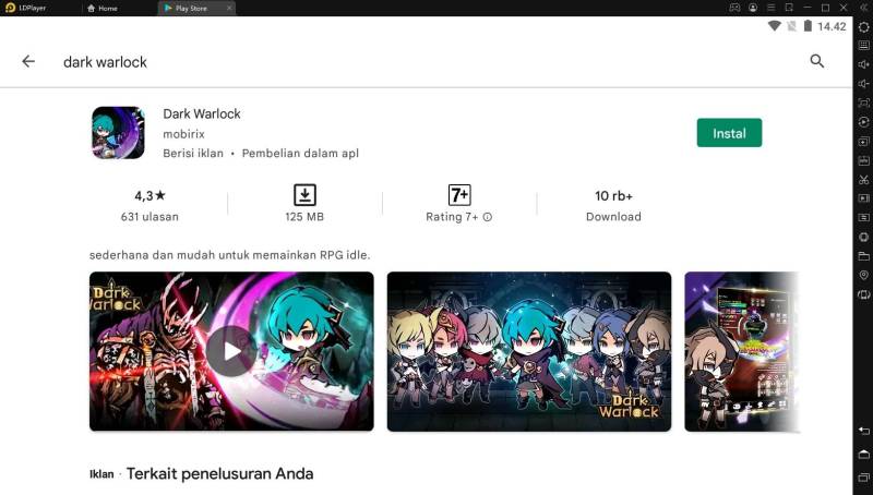 install dark warlock di pc atau laptop