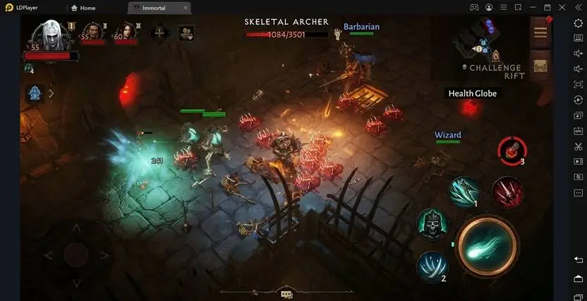 cara main diablo immortal di pc emulator