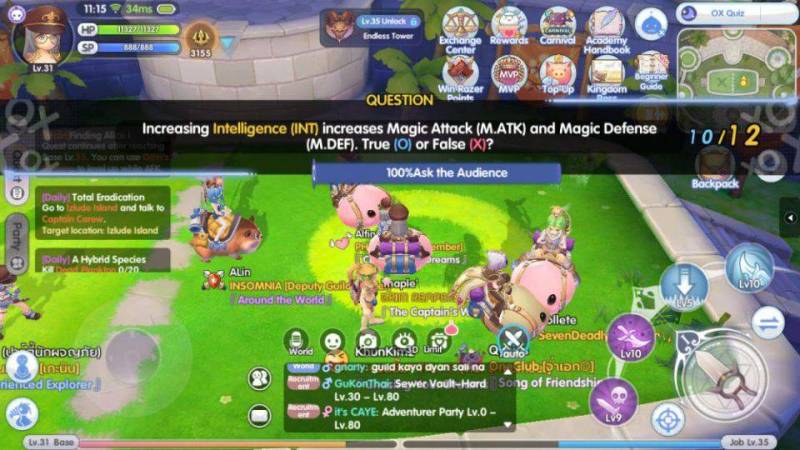 Memaksimalkan Quiet Hours Agar Lebih Cepat Naik Level di Ragnarok X: Next Generation + Kunci Jawaban OX Test