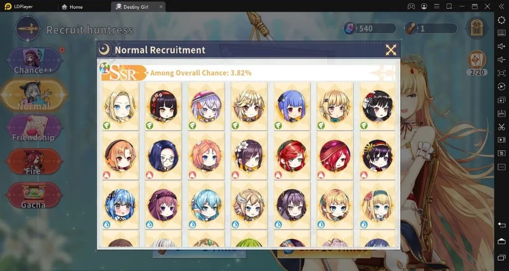 cara dapat hero ssr di destiny girl