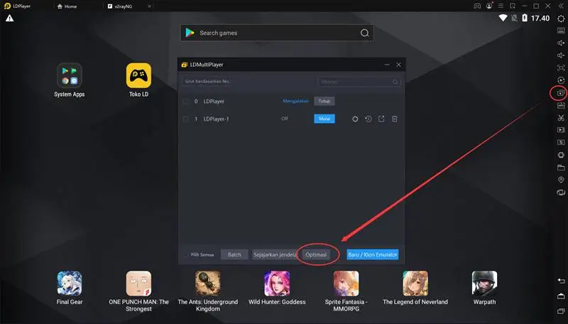 Cara ingatkan posisi jendela emulator