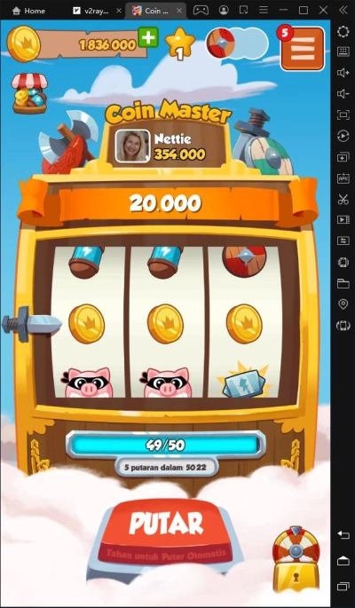 Coin Master-bergantung pada LDPlayer untuk menggesek teman guna mendapatkan sumber daya dengan cepat