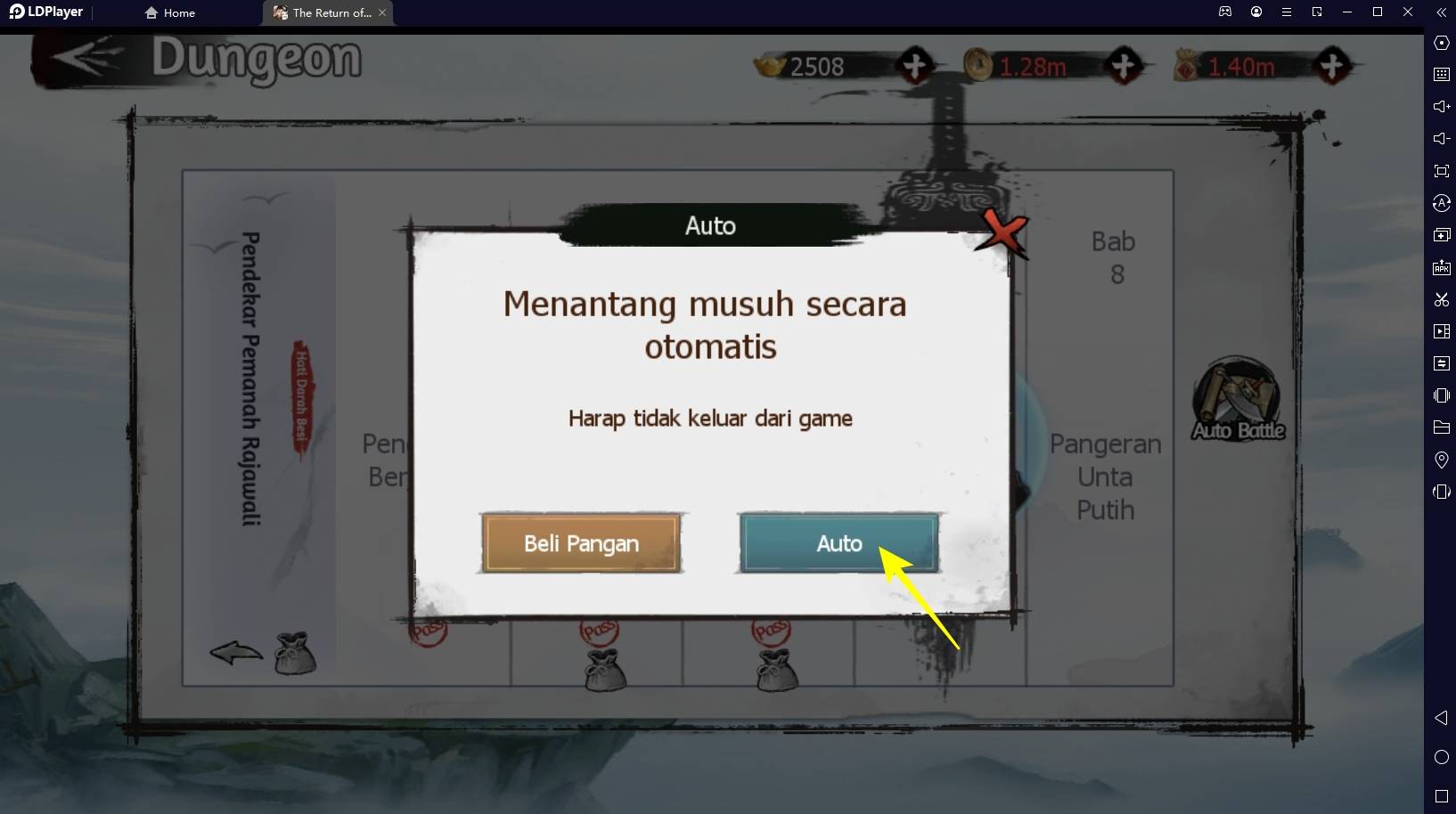 Panduan Advanced RPG The Return of Condor Heroes, Bisa AFK Juga!