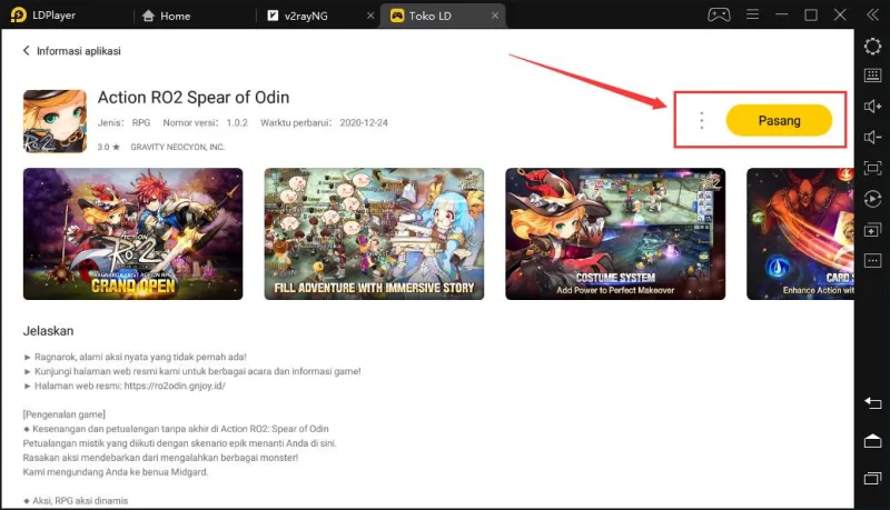 Unduh dan Mainkan Action RO2 Spear of Odin di PC
